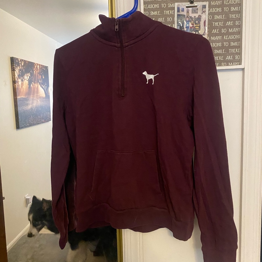 Medium Victoria secret pink maroon zip up pullover
